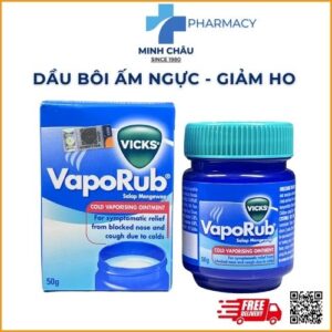Vick Vaporub 50g - Dầu bôi giảm ho, ấm ngực dành cho trẻ em và người lớn.