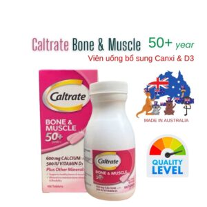 Caltrate Bone & Muscle 50+ year 100 viên - Viên uống bổ sung Canxi & D3 hỗ trợ cơ xương và cơ.
