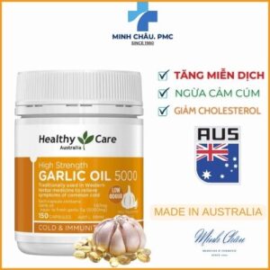 Tinh dầu tỏi Healthy Care High Strength Garlic Oil 5000mg - Hộp 150 viên- Úc